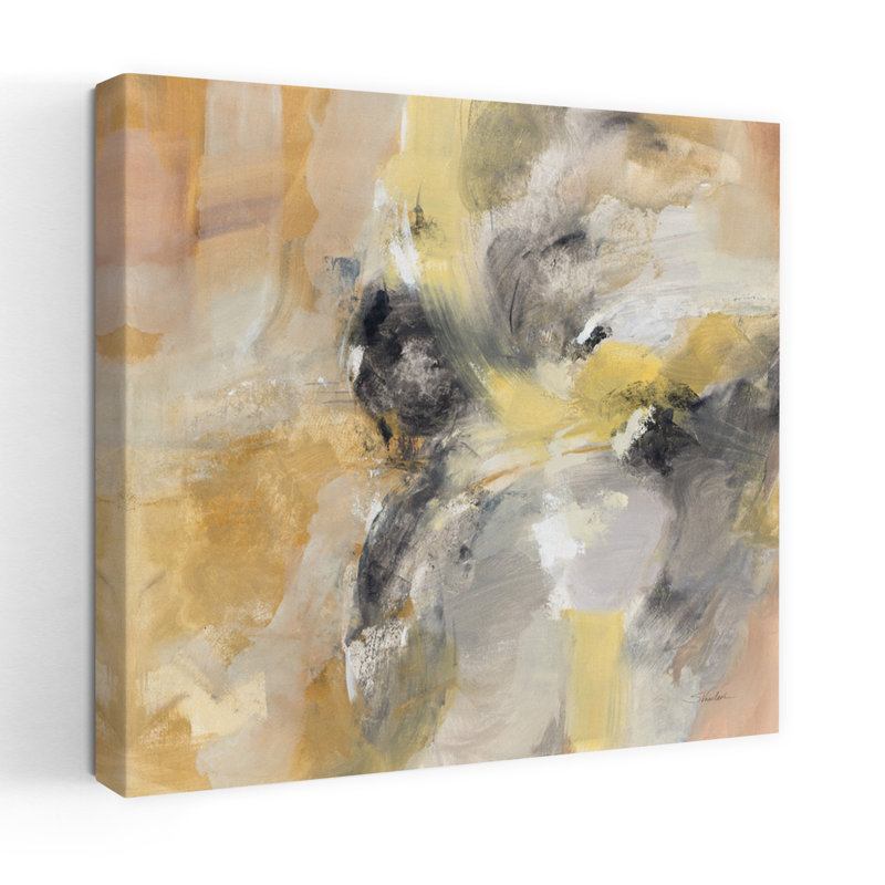 Fin de la journée, art contemporain abstrait, H 18 po x l 18 po
