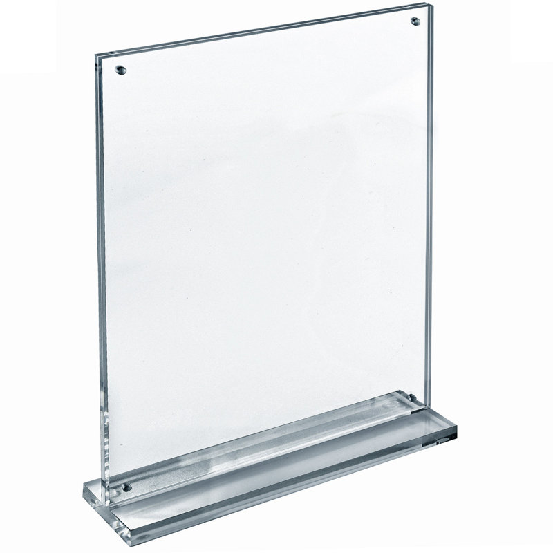 Slim Deluxe Polished Clear Acrylic Magnetic Tabletop Frame