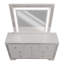 Commode 1 pièce de style contemporain avec poignées en forme de losange et finition crème pour un rangement élégant dans la chambre à coucher