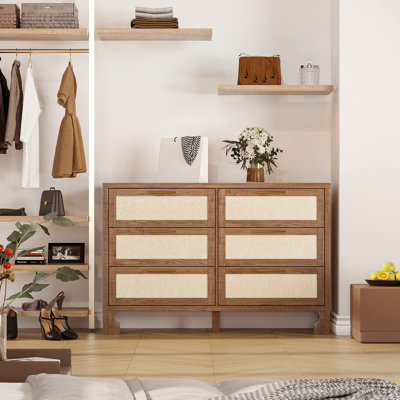 Commode à tiroirs en bois Burlap Design