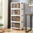4 Tier Stackable Foldable Storage Bins with Lid and Wheels
