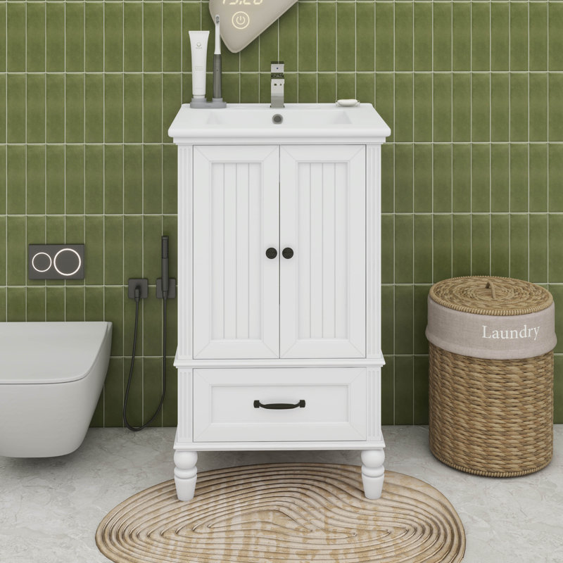 Ensemble de meuble-lavabo 20 po style rétro