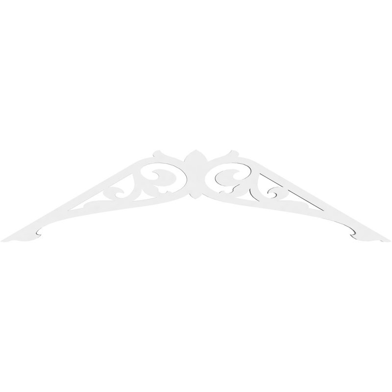 Carrillo Signature Urethane Gable Pediment, Primed Tan, 10.5"H x 36"W, 7/12