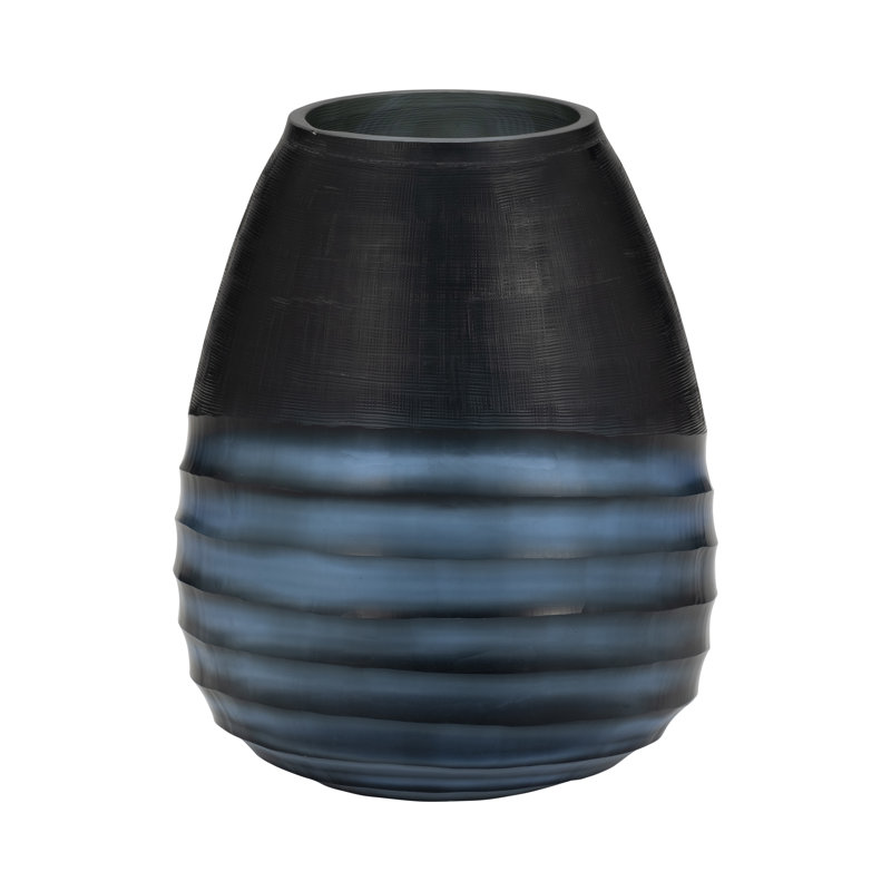 Vase en céramique, bleu apaisant, de taille moyenne, vases décoratifs, parfait pour les espaces de vie modernes