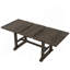 Ensemble de salle à manger 6 PCS 6,9 pouces, table de salle à manger extensible à tréteaux avec rallonge amovible, 4 chaises d'appoint rembourrées et banc-1143286641-1143286643