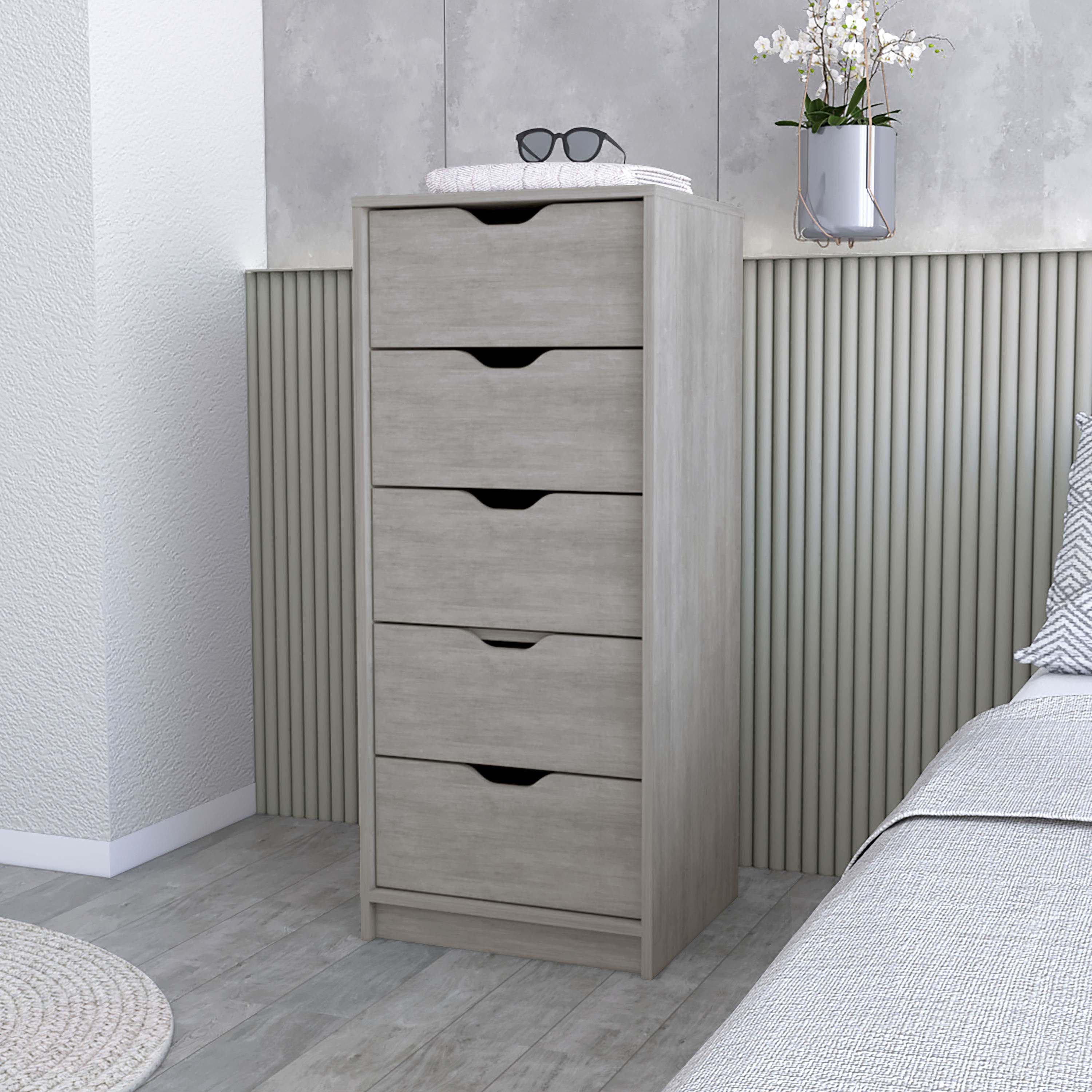 Latitude Run® Dillon 5 Narrow Drawer Dresser, Tall Chest of Drawers | Wayfair
