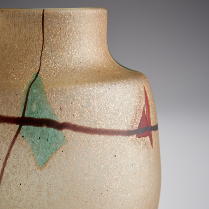 Cuzco Handmade Glass Table Vase, 6.75" H x 5.5" W x 5.5" D