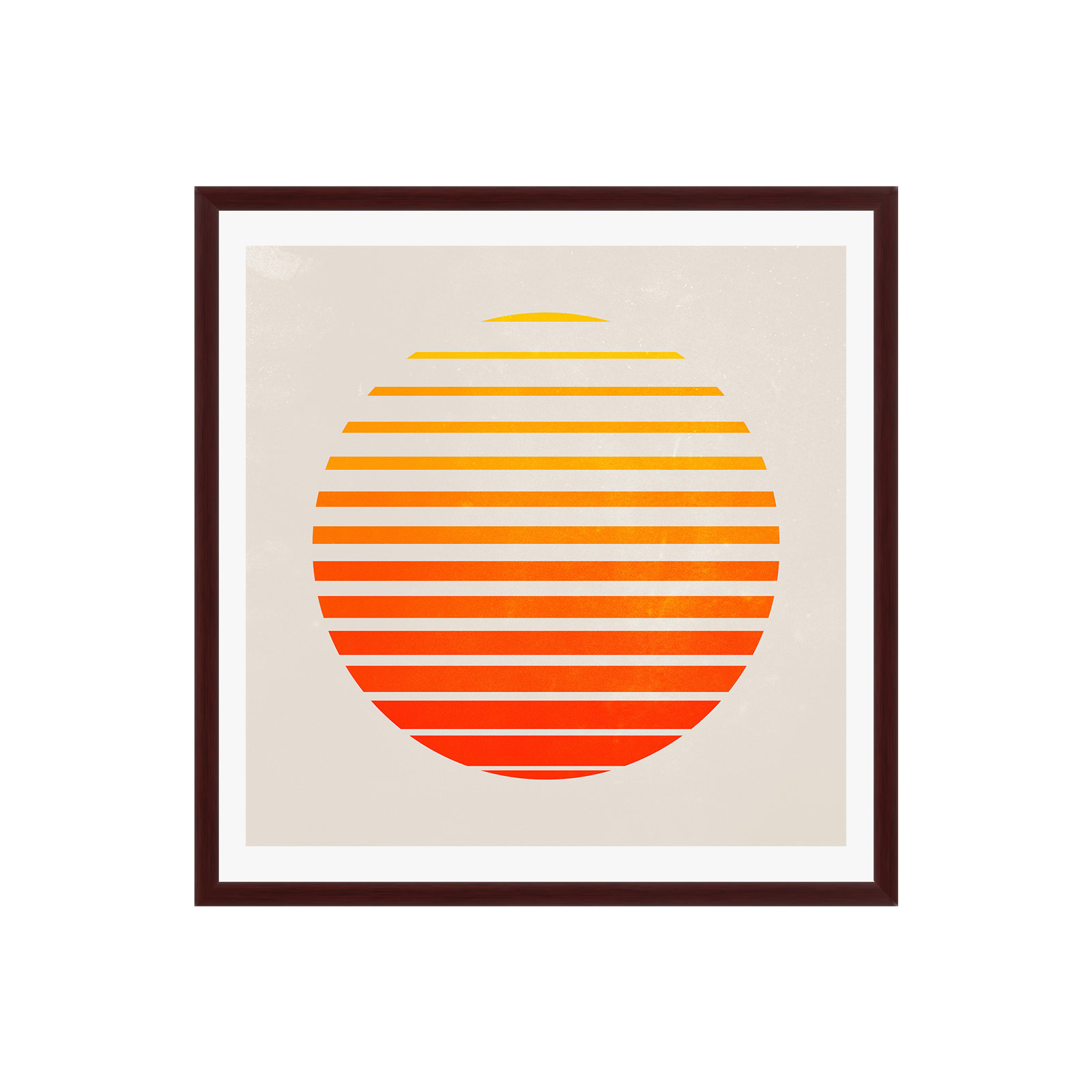 Springs 3 Rising Sun Edit by Ayeyokp, No, Mahogany Floater Framed, 36" H x 36" W x 2" D