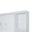 Lit escamotable double avec bureau et bibliothèque, blanc-1032877501