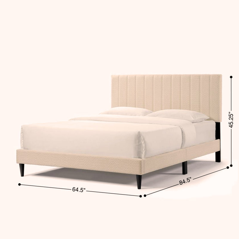 Lit plateforme tapissier Normsman Dove