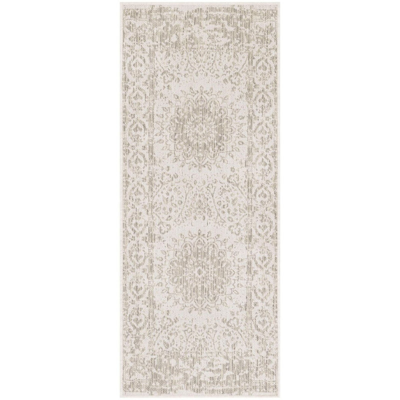 Tapis gris transitionnel Hintz, Tapis de couloir 2 pi x 5 pi 3 po