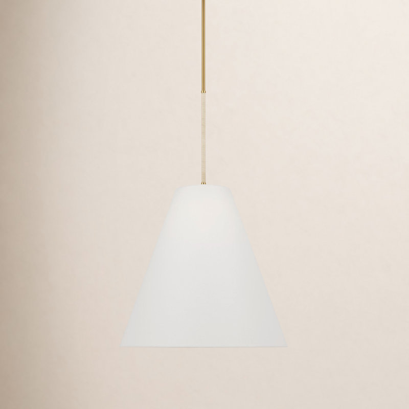1 - Light Cone Pendant, Burnished Brass, 23.63" H x 19" W x 19" D