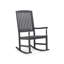Chaises berçantes d'extérieur en bois massif Lipey 