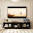 Modern Minimalist TV Stand With Hidden Storage And Soft-Close Hinges, 71.7 Inches, Dark Walnut