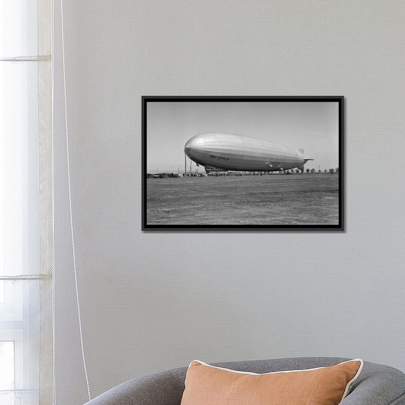 " 1920s German Rigid Airship Graf Zeppelin D-LZ-127 Moored Being Serviced By Small Crew October 10 1928 Lakehurst New Jersey USA " by Vintage Images
