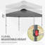 10' x 10' Pop Up Canopy Tent with Airy Top Vent and Bag, Grey
