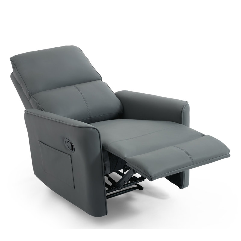 Susin 77cm Wide Wall Recliner Standard Recliner, Grey Leather Match