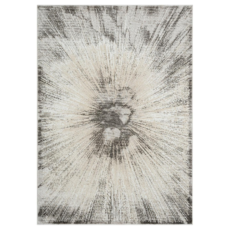 Jisha Abstract Indoor Rug, Rectangle 4' x 5'