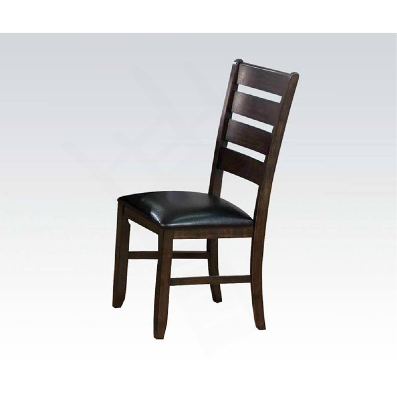 Ensemble de 2 chaises d'appoint Urbana en polyuréthane noir et espresso, un ajout élégant et confortable à tout espace.