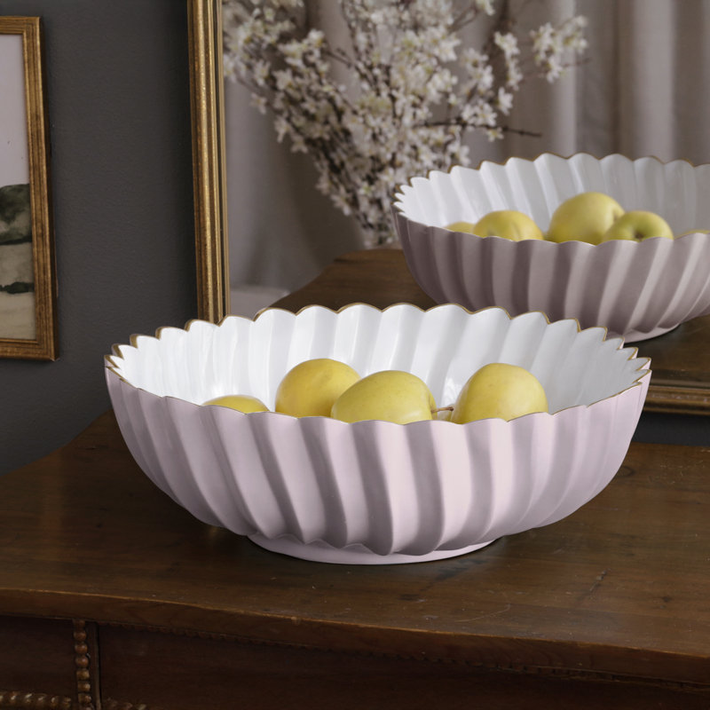 Encanto Serving Bowl, Cream/White, 14"