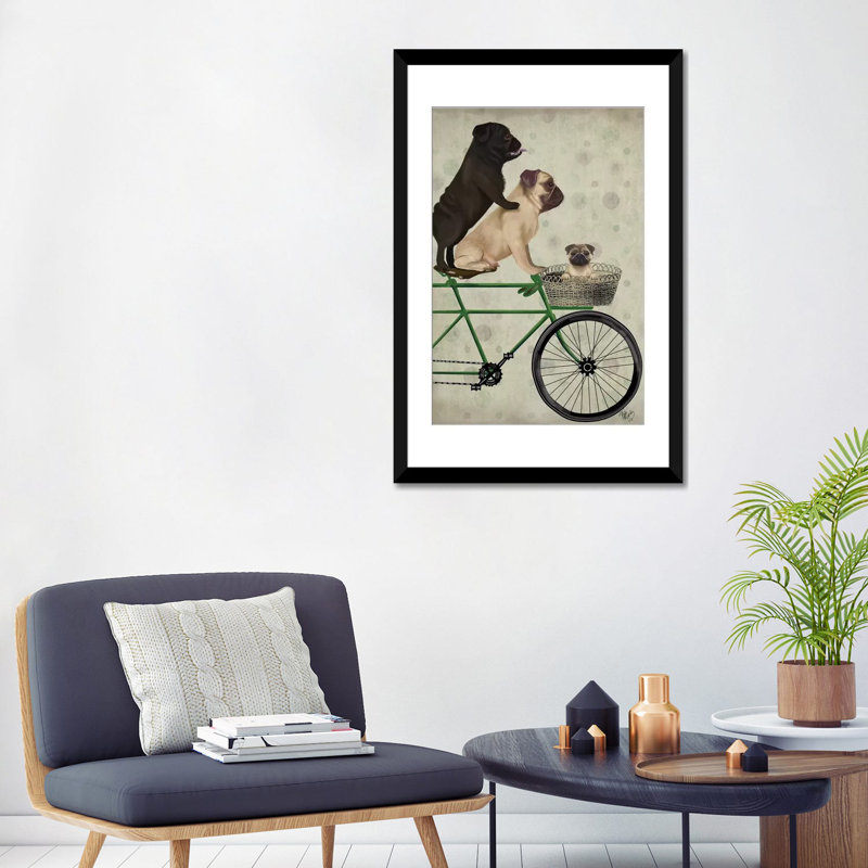 Impression sur toile tendue Fab Funky, Papier d'art encadré noir, H 32 po x l 24 po x P 1 po, Blanc