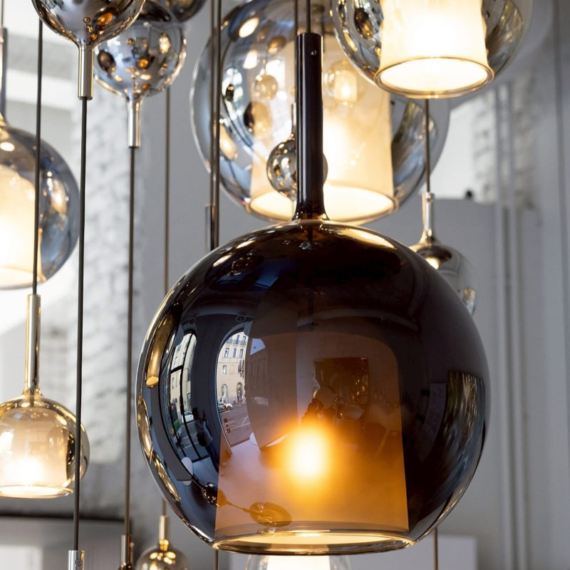 GLO 1 - Light Pendant, 9" H x 5.1" W x 5.1" D, Black, Black