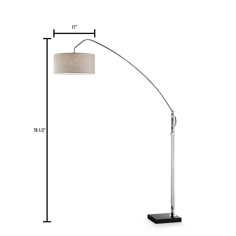 Villasenor 58'' Arched Floor Lamp