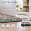 Tapis traditionnel vert foncé ivoire avec médaillon lavable à la machine-1166852606