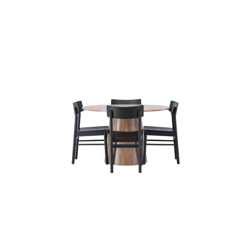 Burch 4 - Person Dining Set, Beige