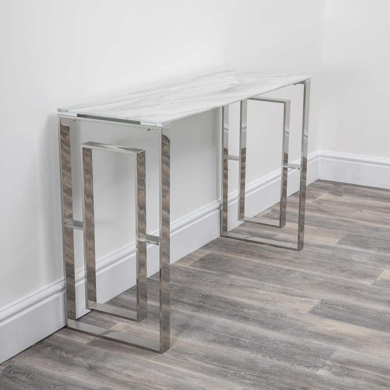 Albany 40cm Glass Top Console Table