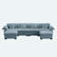 Canapé trois places en velours doux en forme de U-797856518-797856514