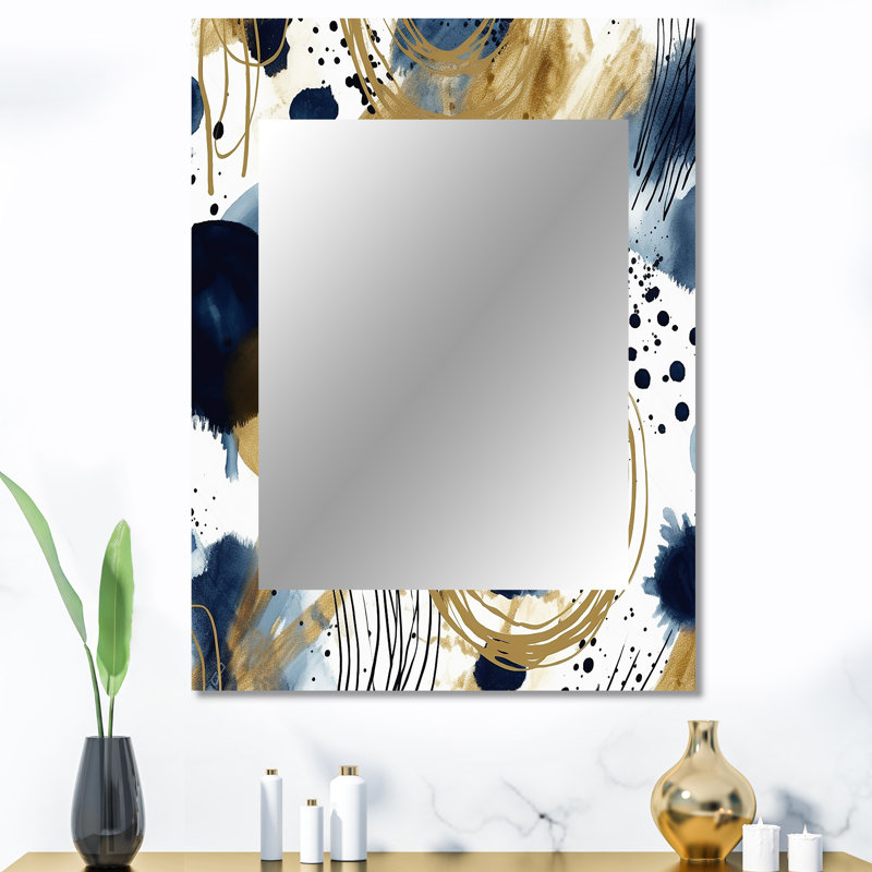 Larkson - Miroir abstrait en métal, 40 po x 30 po