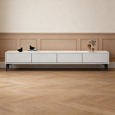 Meuble télé moderne de style crème minimaliste