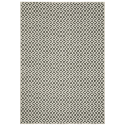 Tapis intérieur / extérieur géométrique beige / gris Sipriano