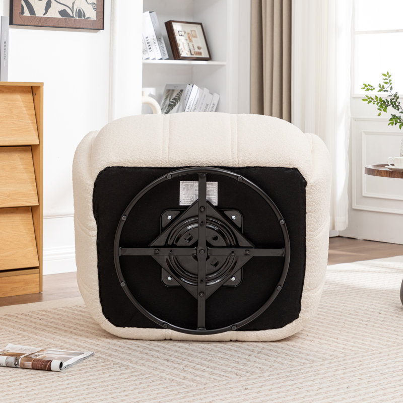 Chaise pivotante Ashyiah, Beige