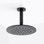 Metro Complete Round Shower Head - Ceiling Mount - 8" Brass/Matt Black