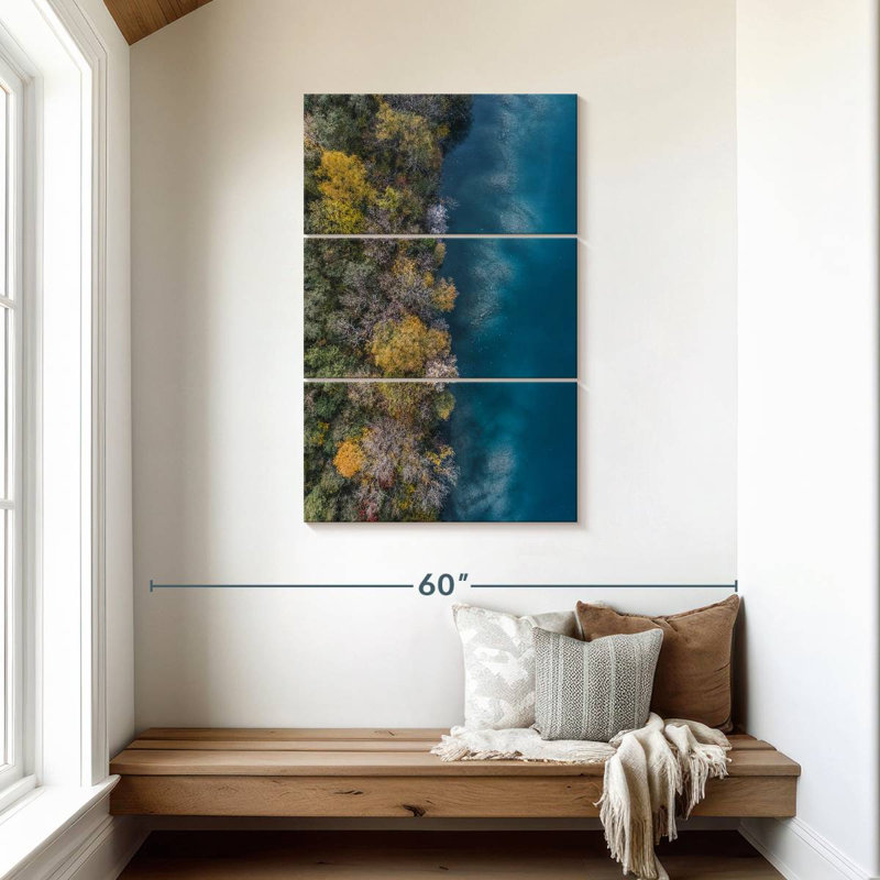 Masam Forest Along Lake Thun, 45" H x 28" W
