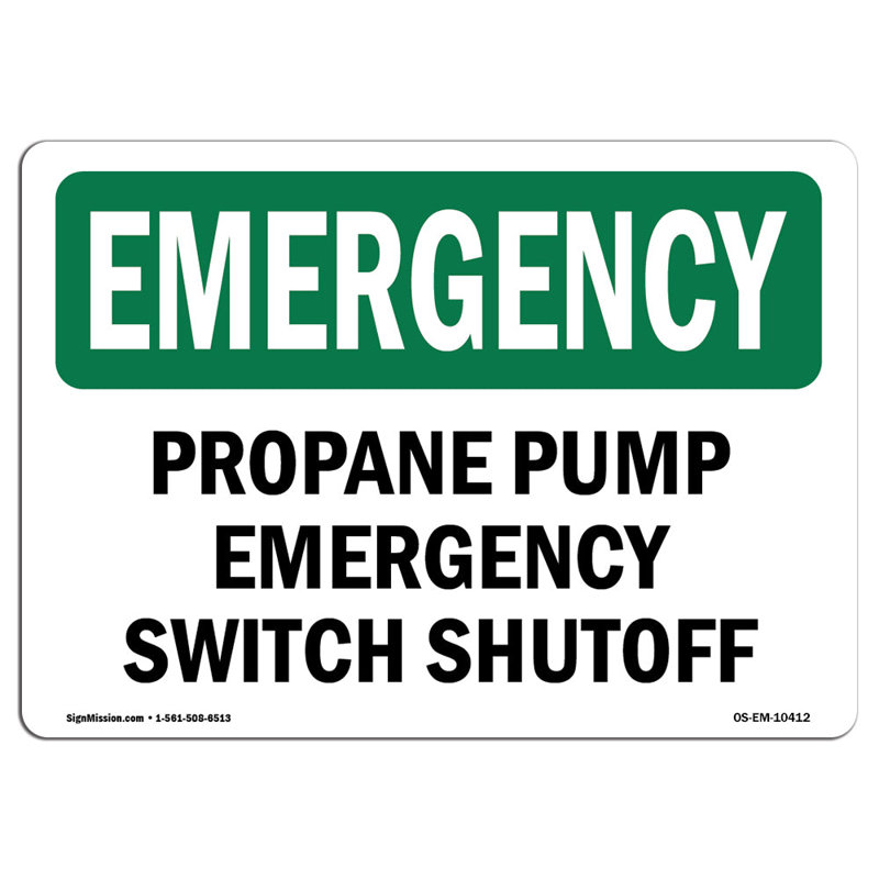 Panneau d'arrêt en aluminium de la pompe au propane 12 x 18, H 12 po x l 18 po x P 0,1 po