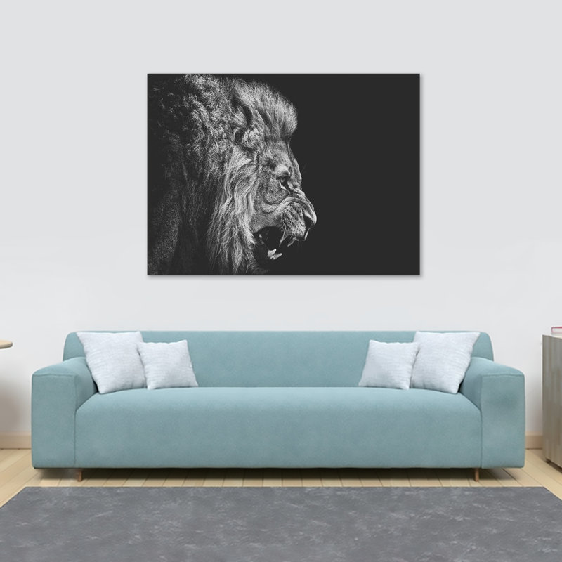Lion Roar - Wrapped Canvas Print, 41cm H x 61cm W x 3.8cm D