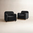 Berken 35'' Wide Lamb Wool Upholstered Teddy Armchair with Solid Wood Legs