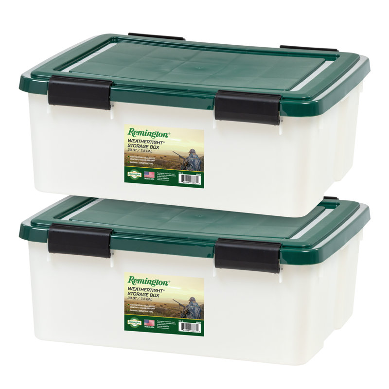 Remington 46 Qt./11.5 Gal. WEATHERTIGHT Storage Tote, 30 Qt, 2