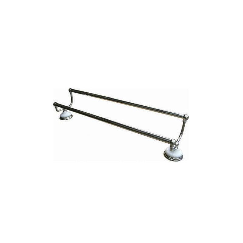 Victorian Hot Springs Double 24" Wall Mounted Towel Bar, Brushed Nickel