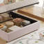 Pink Velvet Hydraulic Storage Bed-1717190029