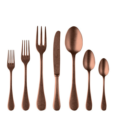 Vintage Pewter Flatware Set - 32 Pieces - Bronze