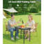 Table de camping pliante de 2 pi avec structure en aluminium et pieds réglables pour une hauteur à 3 niveaux de 10,2 / 18,9 / 23,6 pouces