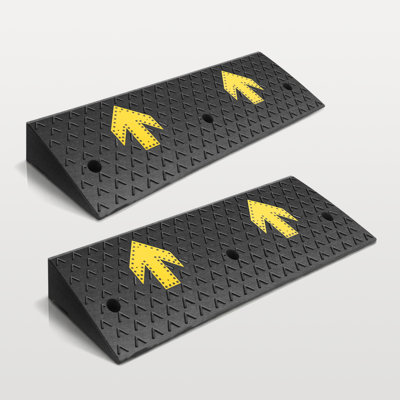Arrow Curb Ramp Rise Heavy-Duty Threshold Driveway Ramp For Cars And Wheelchairs