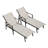 Set of 2 Outdoor Aluminum Chaise Lounges with 3D Double-Layer Textilene and Adjustable Backrests
