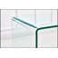 Table de bout transparente en verre trempé, moderne et durable pour une utilisation élégante à la maison et au bureau