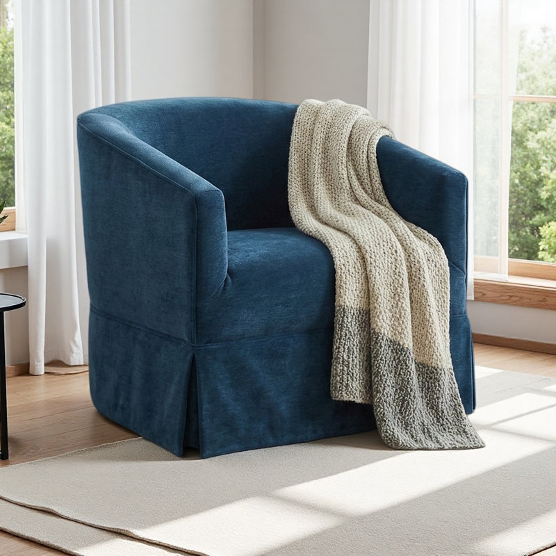Chaise pivotante à jupe, Bleu