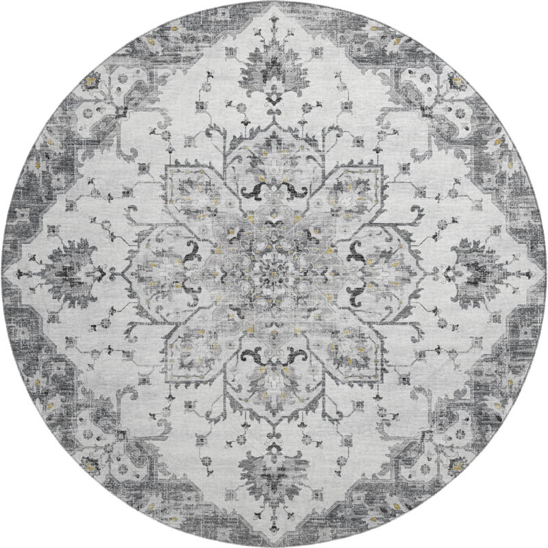 Premium Machine Washable Barayon AMF93 Fog Rug, Round 8'
